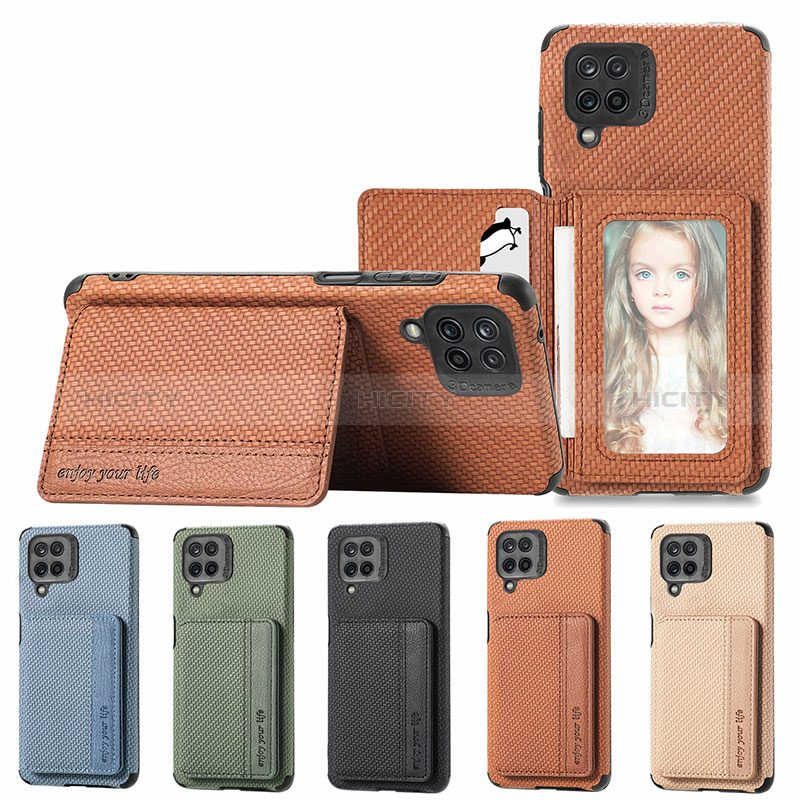 Custodia Silicone Ultra Sottile Morbida Cover con Magnetico S01D per Samsung Galaxy A12