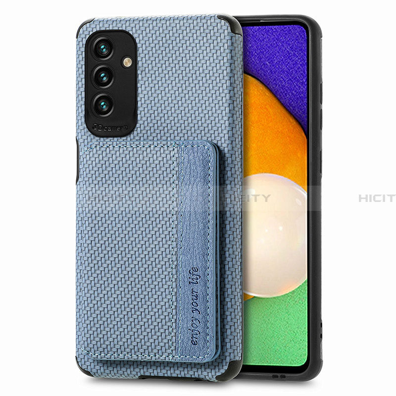 Custodia Silicone Ultra Sottile Morbida Cover con Magnetico S01D per Samsung Galaxy A13 5G Blu