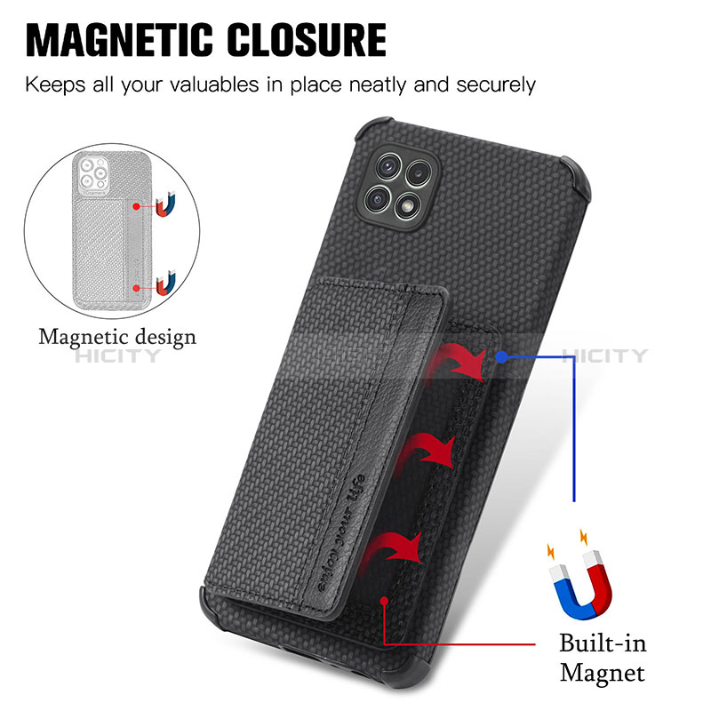 Custodia Silicone Ultra Sottile Morbida Cover con Magnetico S01D per Samsung Galaxy A22s 5G