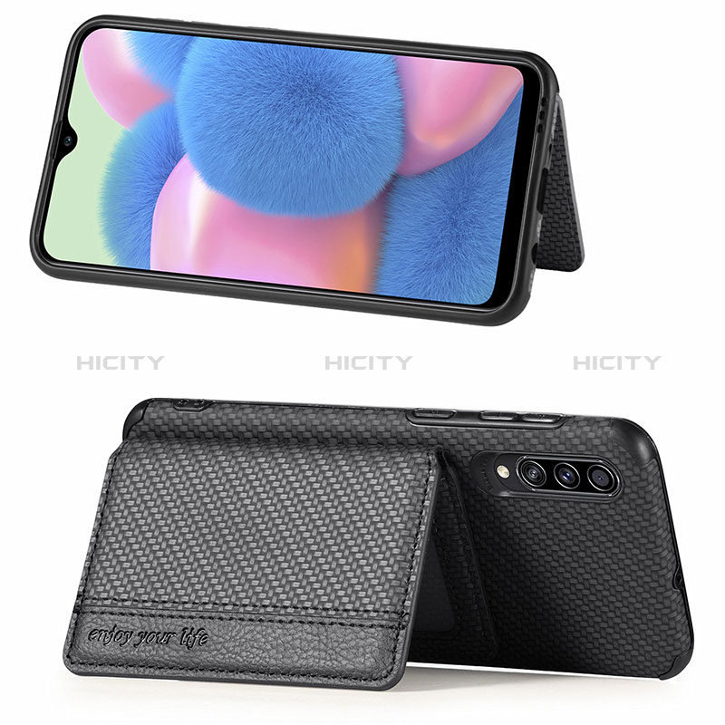 Custodia Silicone Ultra Sottile Morbida Cover con Magnetico S01D per Samsung Galaxy A30S
