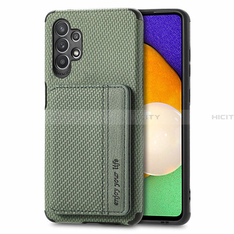 Custodia Silicone Ultra Sottile Morbida Cover con Magnetico S01D per Samsung Galaxy A32 4G Verde