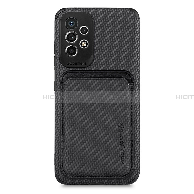 Custodia Silicone Ultra Sottile Morbida Cover con Magnetico S01D per Samsung Galaxy A33 5G Nero