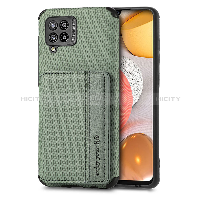 Custodia Silicone Ultra Sottile Morbida Cover con Magnetico S01D per Samsung Galaxy A42 5G Verde