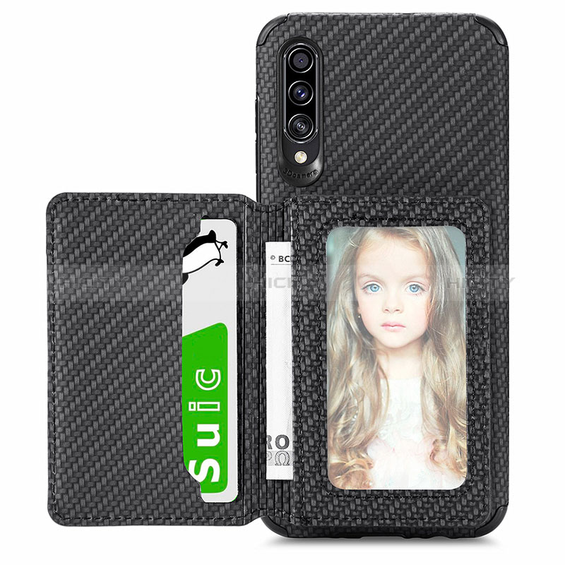 Custodia Silicone Ultra Sottile Morbida Cover con Magnetico S01D per Samsung Galaxy A50