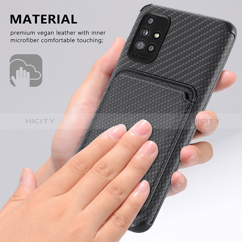 Custodia Silicone Ultra Sottile Morbida Cover con Magnetico S01D per Samsung Galaxy A51 5G