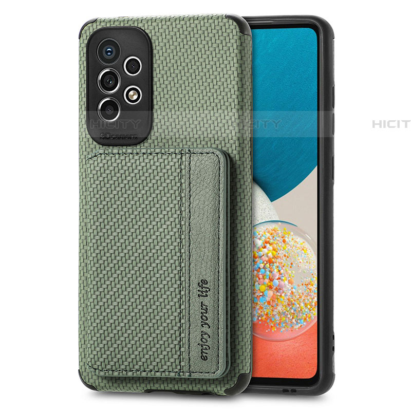 Custodia Silicone Ultra Sottile Morbida Cover con Magnetico S01D per Samsung Galaxy A73 5G Verde