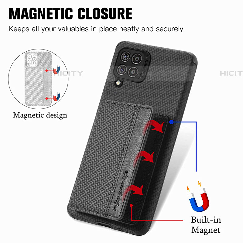 Custodia Silicone Ultra Sottile Morbida Cover con Magnetico S01D per Samsung Galaxy F62 5G