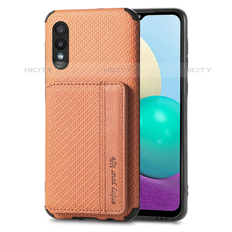 Custodia Silicone Ultra Sottile Morbida Cover con Magnetico S01D per Samsung Galaxy M02