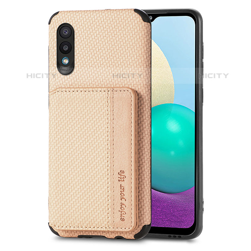 Custodia Silicone Ultra Sottile Morbida Cover con Magnetico S01D per Samsung Galaxy M02