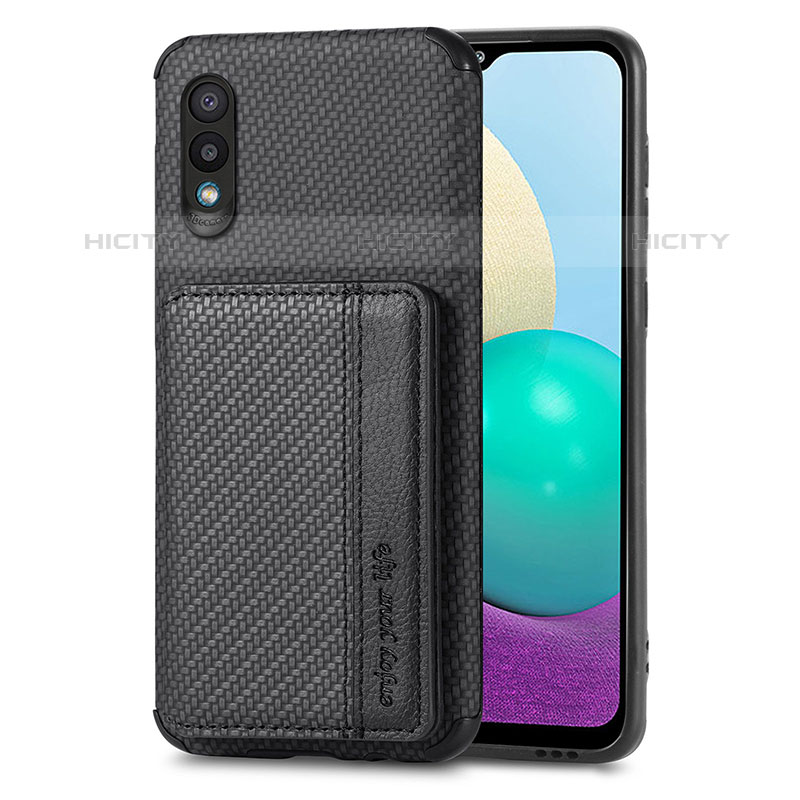 Custodia Silicone Ultra Sottile Morbida Cover con Magnetico S01D per Samsung Galaxy M02