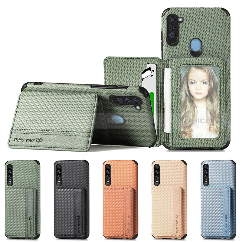 Custodia Silicone Ultra Sottile Morbida Cover con Magnetico S01D per Samsung Galaxy M11