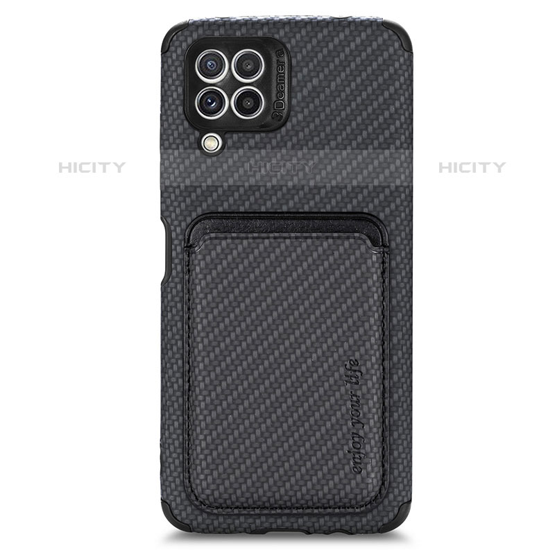 Custodia Silicone Ultra Sottile Morbida Cover con Magnetico S01D per Samsung Galaxy M32 4G Nero