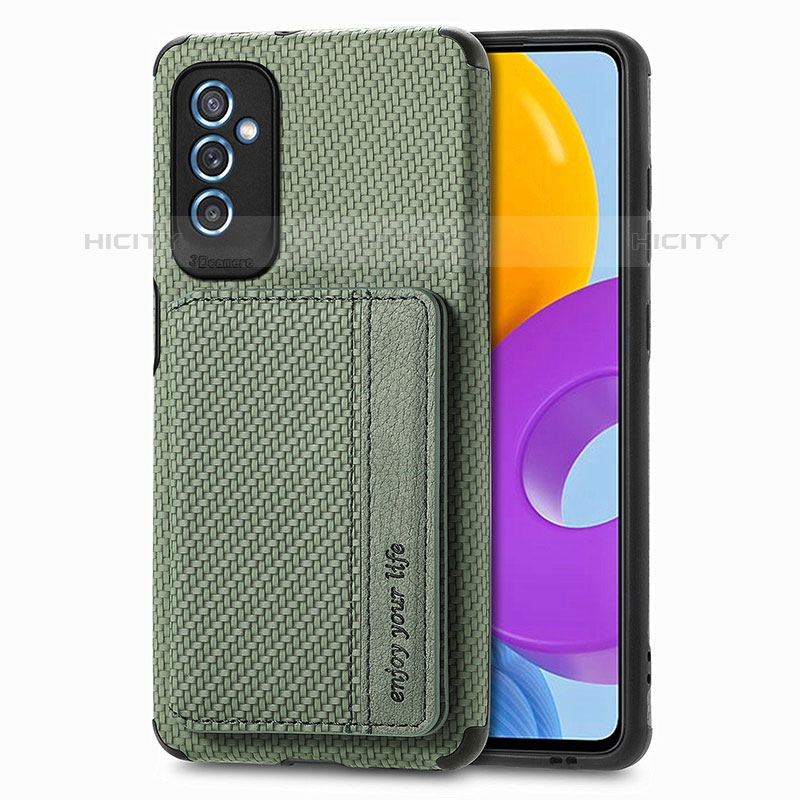 Custodia Silicone Ultra Sottile Morbida Cover con Magnetico S01D per Samsung Galaxy M52 5G Verde