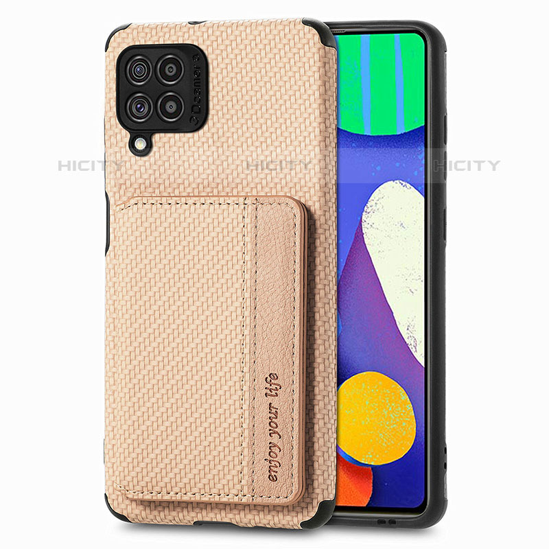 Custodia Silicone Ultra Sottile Morbida Cover con Magnetico S01D per Samsung Galaxy M62 4G Oro