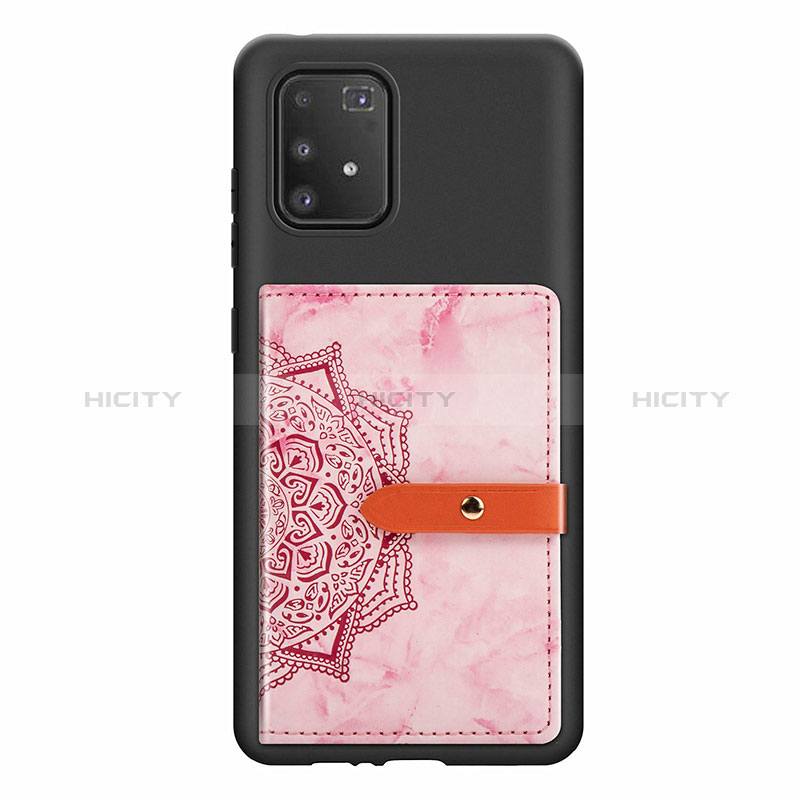 Custodia Silicone Ultra Sottile Morbida Cover con Magnetico S01D per Samsung Galaxy S10 Lite Rosa