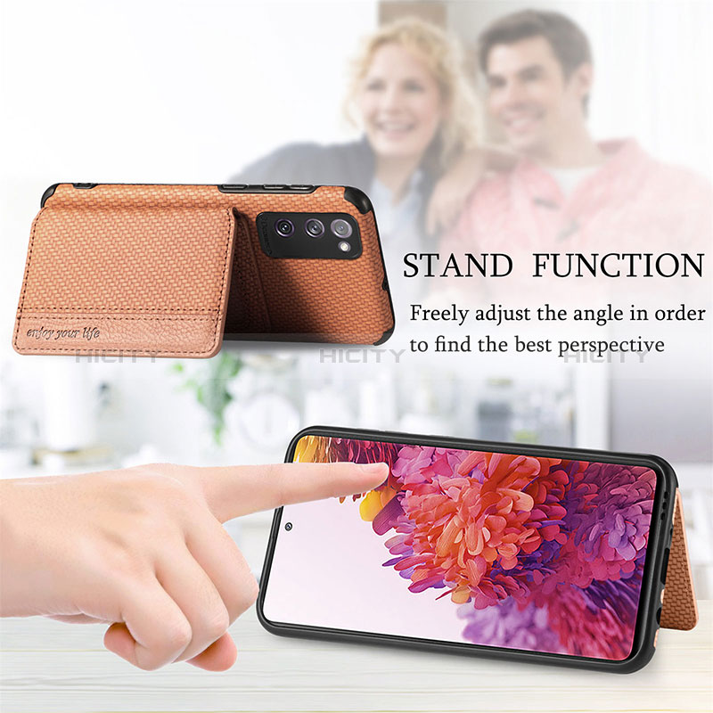 Custodia Silicone Ultra Sottile Morbida Cover con Magnetico S01D per Samsung Galaxy S20 FE 4G