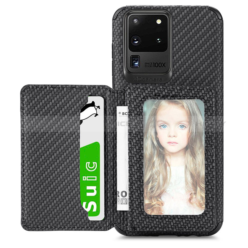 Custodia Silicone Ultra Sottile Morbida Cover con Magnetico S01D per Samsung Galaxy S20 Ultra 5G