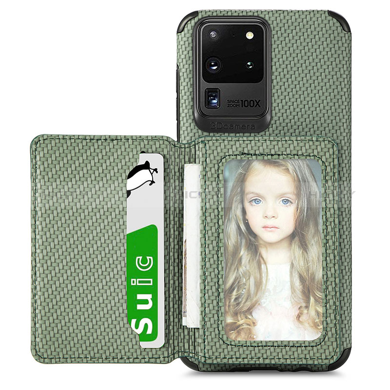 Custodia Silicone Ultra Sottile Morbida Cover con Magnetico S01D per Samsung Galaxy S20 Ultra 5G