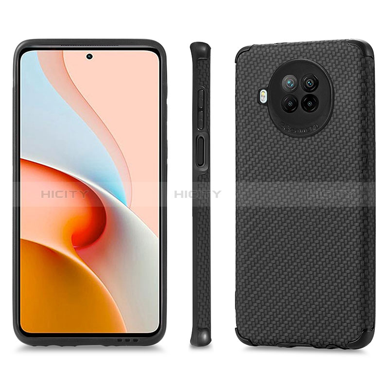 Custodia Silicone Ultra Sottile Morbida Cover con Magnetico S01D per Xiaomi Mi 10i 5G Nero