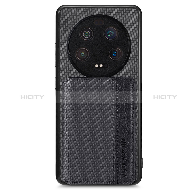 Custodia Silicone Ultra Sottile Morbida Cover con Magnetico S01D per Xiaomi Mi 13 Ultra 5G Nero