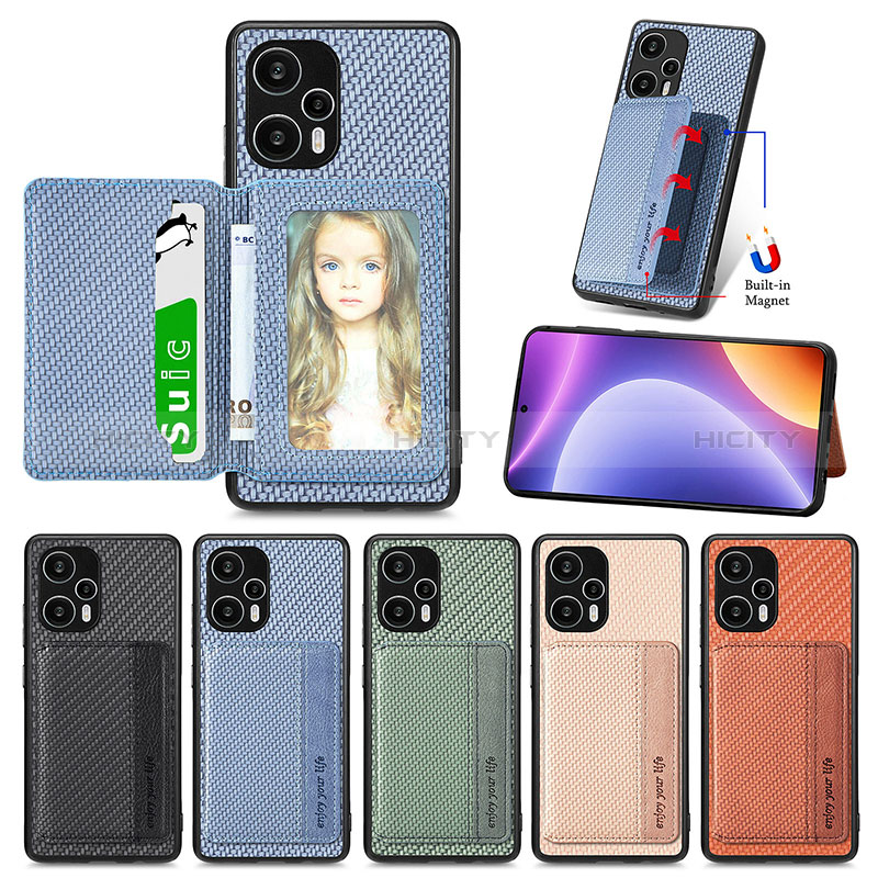 Custodia Silicone Ultra Sottile Morbida Cover con Magnetico S01D per Xiaomi Poco F5 5G