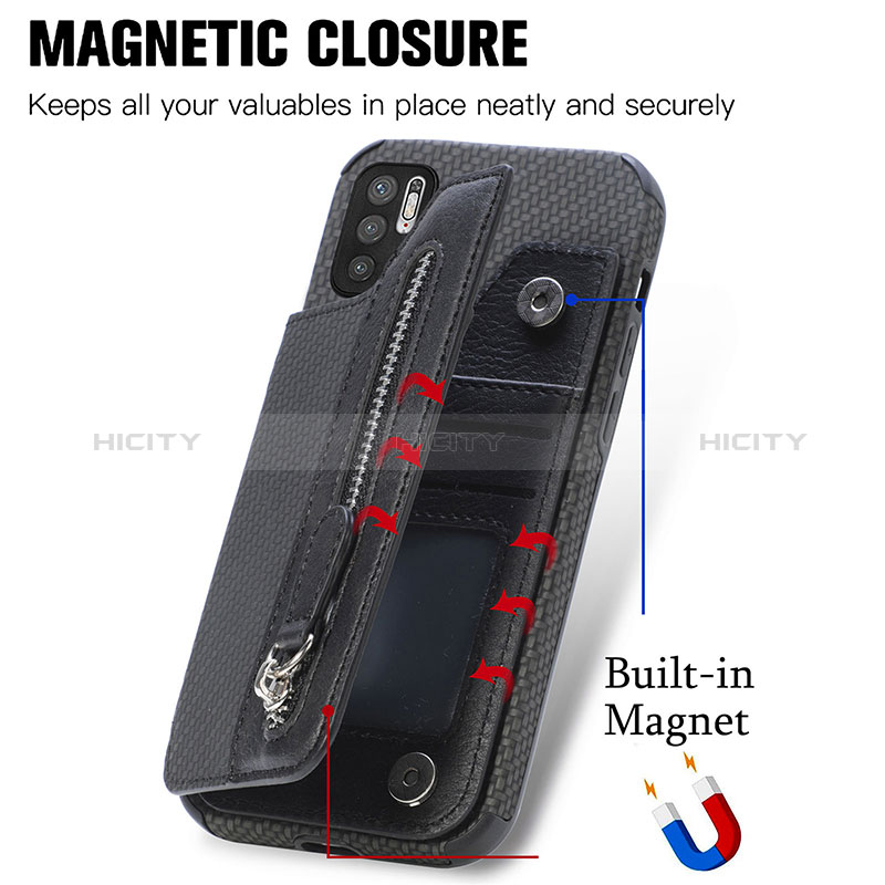 Custodia Silicone Ultra Sottile Morbida Cover con Magnetico S01D per Xiaomi POCO M3 Pro 5G