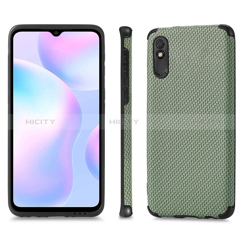 Custodia Silicone Ultra Sottile Morbida Cover con Magnetico S01D per Xiaomi Redmi 9A