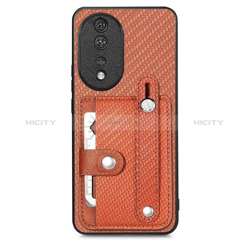 Custodia Silicone Ultra Sottile Morbida Cover con Magnetico S02D per Huawei Honor 80 5G