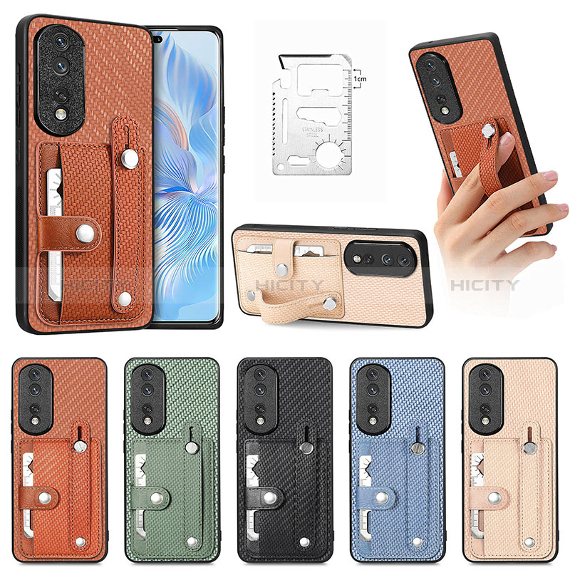 Custodia Silicone Ultra Sottile Morbida Cover con Magnetico S02D per Huawei Honor 80 Pro Flat 5G