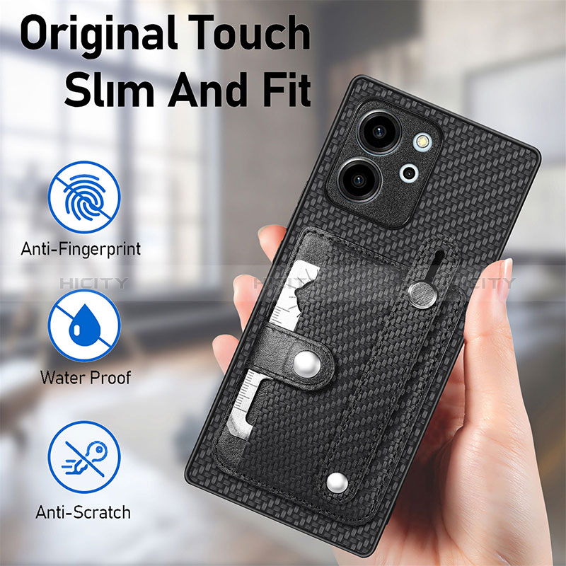 Custodia Silicone Ultra Sottile Morbida Cover con Magnetico S02D per Huawei Honor 80 SE 5G