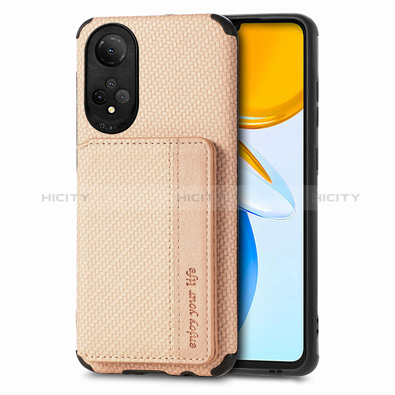 Custodia Silicone Ultra Sottile Morbida Cover con Magnetico S02D per Huawei Honor X7 Oro