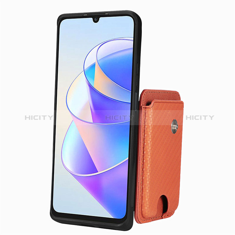 Custodia Silicone Ultra Sottile Morbida Cover con Magnetico S02D per Huawei Honor X7a