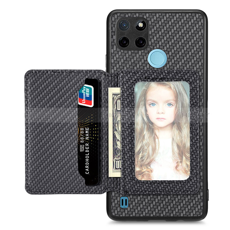 Custodia Silicone Ultra Sottile Morbida Cover con Magnetico S02D per Realme C25Y India