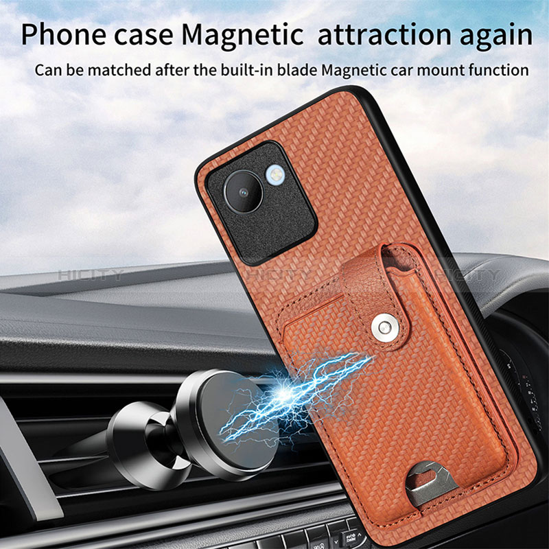 Custodia Silicone Ultra Sottile Morbida Cover con Magnetico S02D per Realme C30