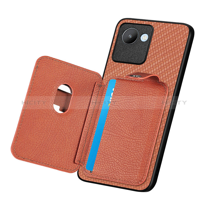 Custodia Silicone Ultra Sottile Morbida Cover con Magnetico S02D per Realme C30s