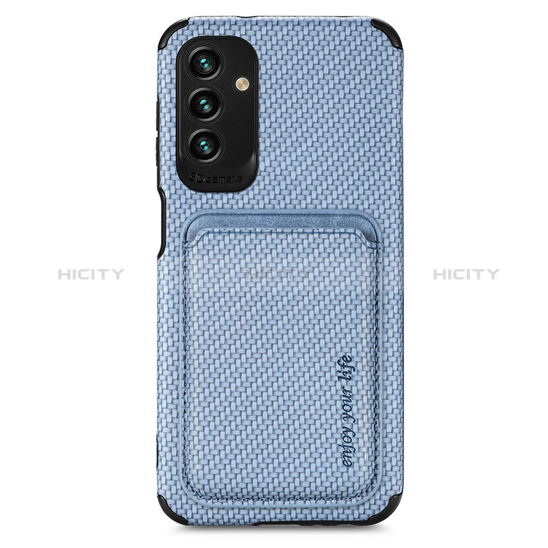 Custodia Silicone Ultra Sottile Morbida Cover con Magnetico S02D per Samsung Galaxy A04s Blu