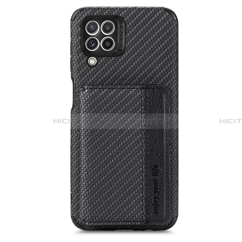 Custodia Silicone Ultra Sottile Morbida Cover con Magnetico S02D per Samsung Galaxy A22 4G Nero