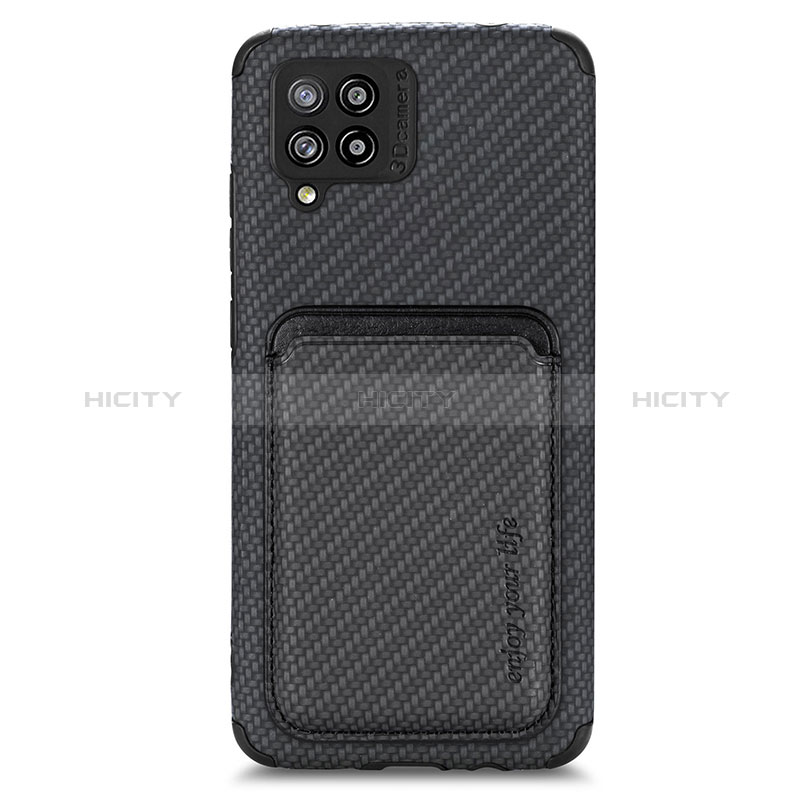 Custodia Silicone Ultra Sottile Morbida Cover con Magnetico S02D per Samsung Galaxy A42 5G Nero