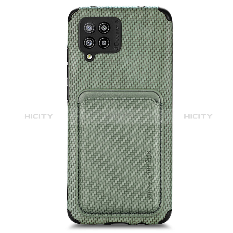 Custodia Silicone Ultra Sottile Morbida Cover con Magnetico S02D per Samsung Galaxy A42 5G Verde