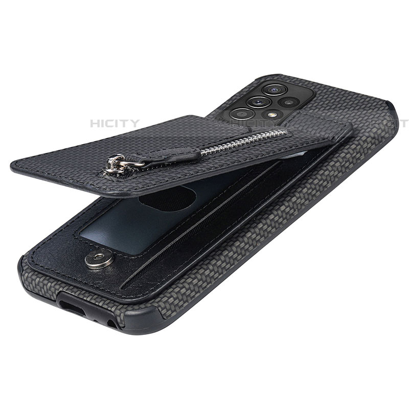 Custodia Silicone Ultra Sottile Morbida Cover con Magnetico S02D per Samsung Galaxy A52 4G