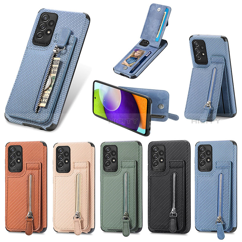 Custodia Silicone Ultra Sottile Morbida Cover con Magnetico S02D per Samsung Galaxy A52s 5G