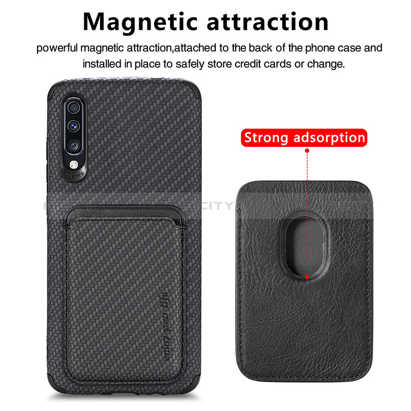 Custodia Silicone Ultra Sottile Morbida Cover con Magnetico S02D per Samsung Galaxy A70S