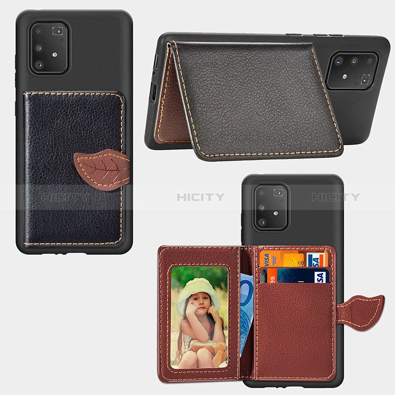 Custodia Silicone Ultra Sottile Morbida Cover con Magnetico S02D per Samsung Galaxy A91