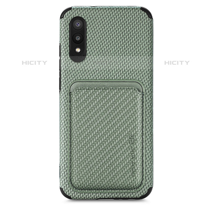 Custodia Silicone Ultra Sottile Morbida Cover con Magnetico S02D per Samsung Galaxy M02 Verde