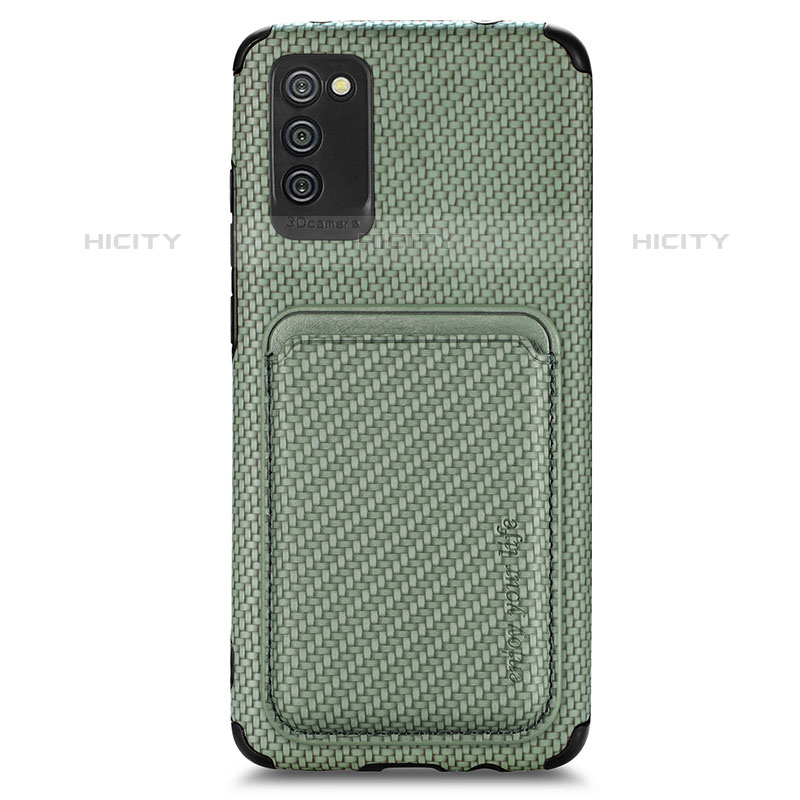 Custodia Silicone Ultra Sottile Morbida Cover con Magnetico S02D per Samsung Galaxy M02s Verde