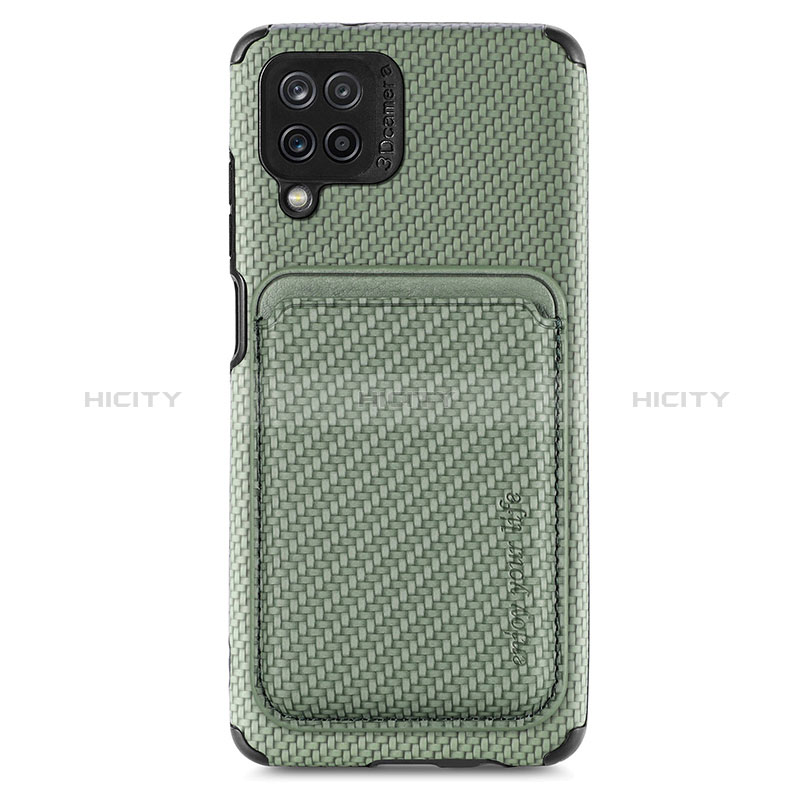 Custodia Silicone Ultra Sottile Morbida Cover con Magnetico S02D per Samsung Galaxy M12 Verde