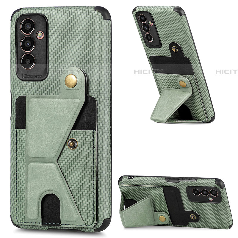 Custodia Silicone Ultra Sottile Morbida Cover con Magnetico S02D per Samsung Galaxy M13 4G Verde