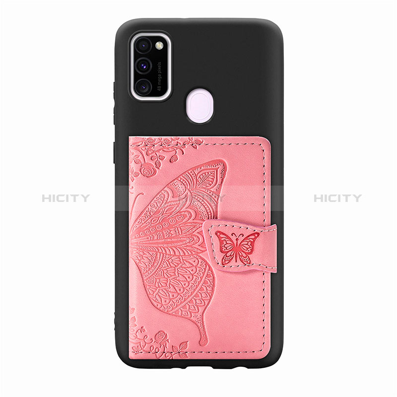 Custodia Silicone Ultra Sottile Morbida Cover con Magnetico S02D per Samsung Galaxy M21