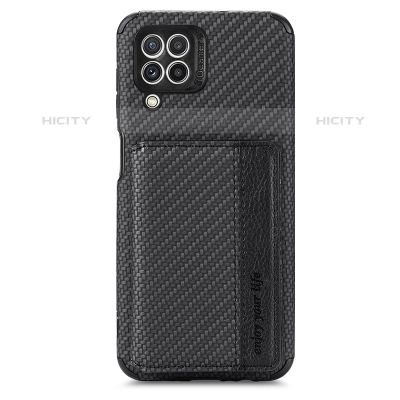 Custodia Silicone Ultra Sottile Morbida Cover con Magnetico S02D per Samsung Galaxy M32 4G Nero