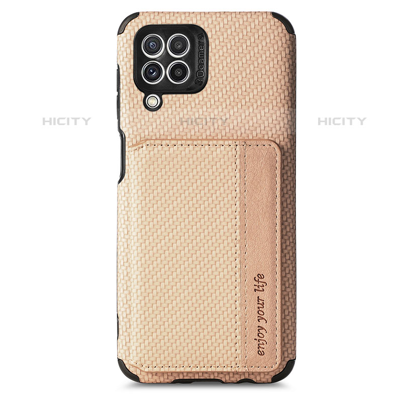 Custodia Silicone Ultra Sottile Morbida Cover con Magnetico S02D per Samsung Galaxy M32 4G Oro